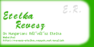 etelka revesz business card